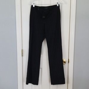 Black pinstripe slacks